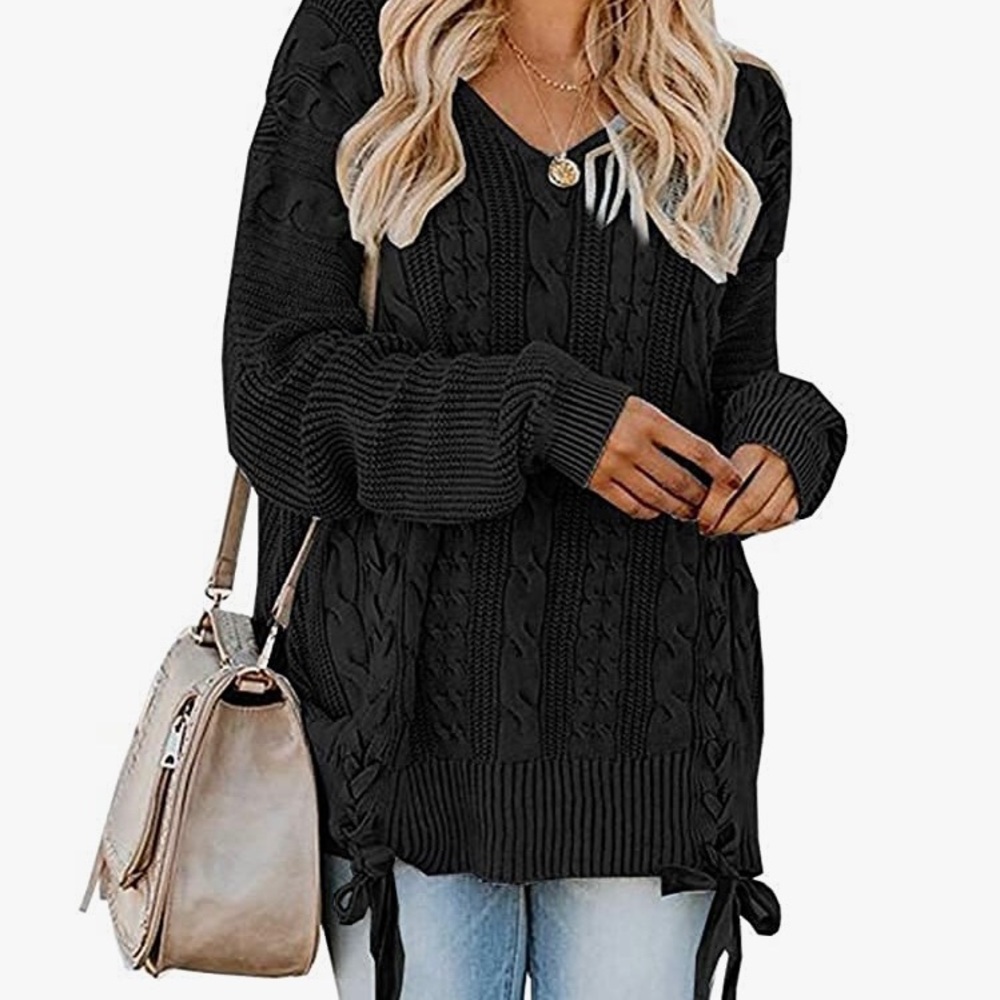 YeMgSiP Womens Plus Size Cable Knit Pullover Sweaters Oversized Sweater